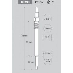 BUJIA DE PRECALENTAMIENTO KESSEL C9793