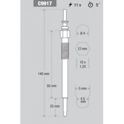 BUJIA DE PRECALENTAMIENTO KESSEL C9917