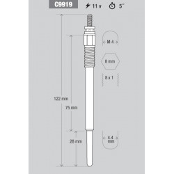 BUJIA DE PRECALENTAMIENTO KESSEL C9919
