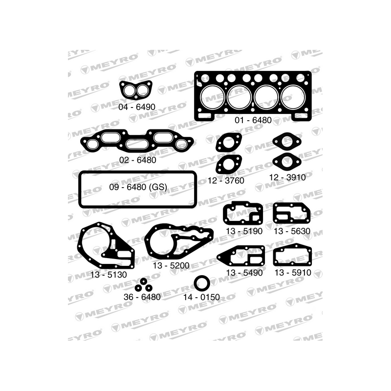 KIT DE JUNTAS DE MOTOR (SUPERIOR) MEYRO 06-6480 S