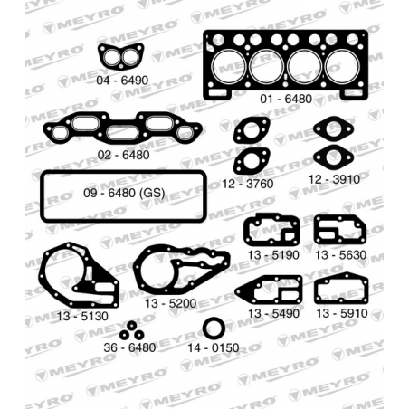 KIT DE JUNTAS DE MOTOR (SUPERIOR) MEYRO 06-6480 S