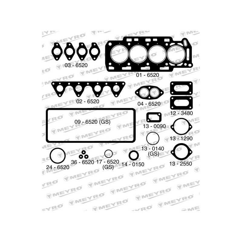 KIT DE JUNTAS DE MOTOR (SUPERIOR) MEYRO 06-6520 NA