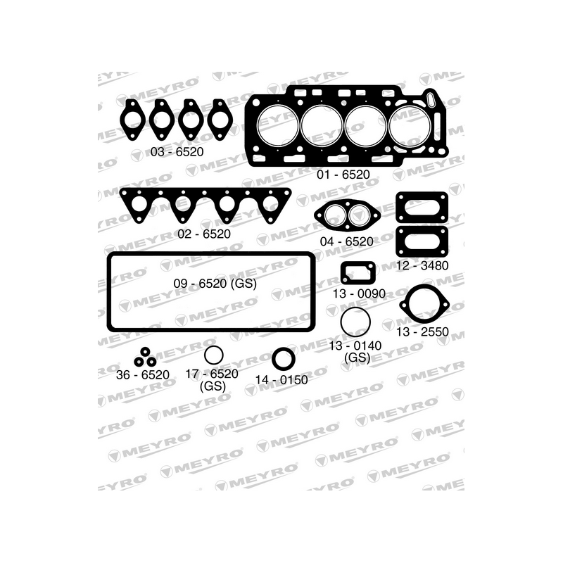 KIT DE JUNTAS DE MOTOR (SUPERIOR) MEYRO 06-6520 S