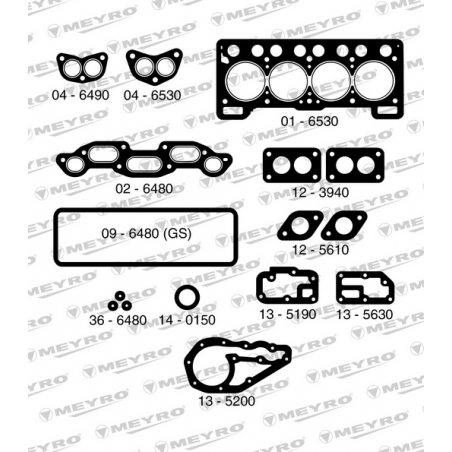 KIT DE JUNTAS DE MOTOR (SUPERIOR) MEYRO 06-6540 S