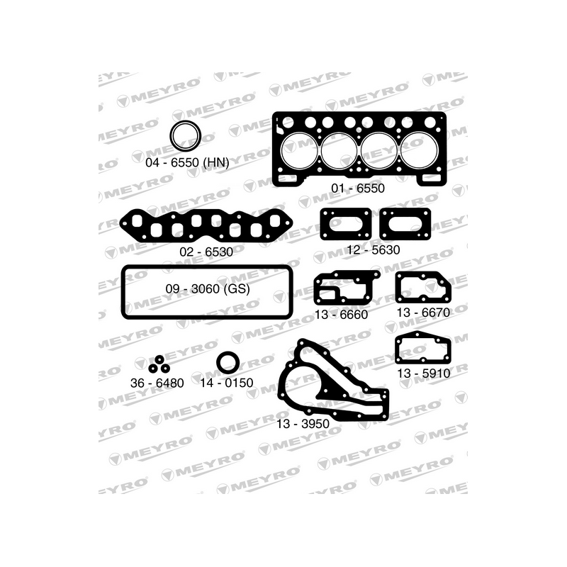 KIT DE JUNTAS DE MOTOR (SUPERIOR) MEYRO 06-6550 S