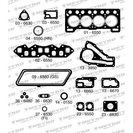 KIT DE JUNTAS DE MOTOR (SUPERIOR) MEYRO 06-6630 NA
