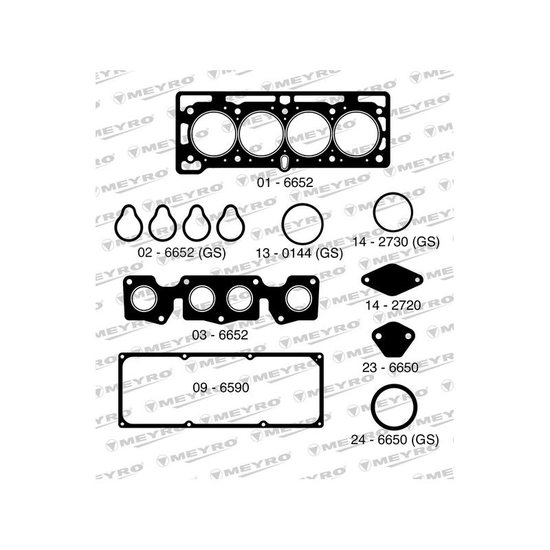 KIT DE JUNTAS DE MOTOR (SUPERIOR) MEYRO 06-6652 NA