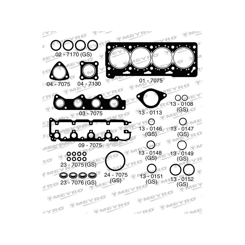 KIT DE JUNTAS DE MOTOR (SUPERIOR) MEYRO 06-7075 NA