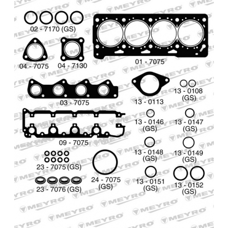 KIT DE JUNTAS DE MOTOR (SUPERIOR) MEYRO 06-7075 NA