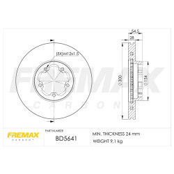 DISCO DE FRENO FREMAX BD5641
