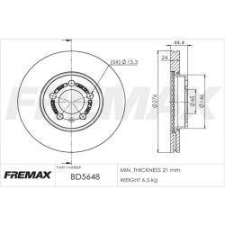 DISCO DE FRENO FREMAX BD5648