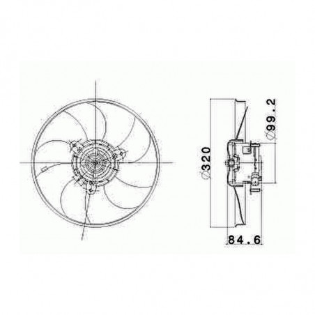 ELECTROVENTILADOR DE RADIADOR DE AGUA VALEO 698601R