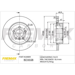 DISCO DE FRENO FREMAX BD3558