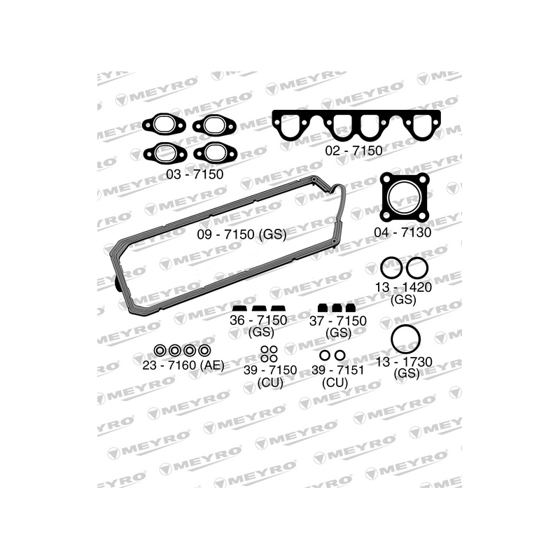 KIT DE JUNTAS DE MOTOR (SUPERIOR) MEYRO 06-7150 MV