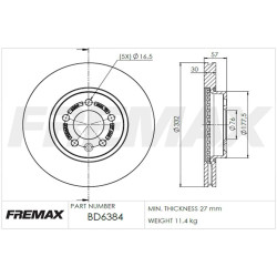 DISCO DE FRENO FREMAX BD6384