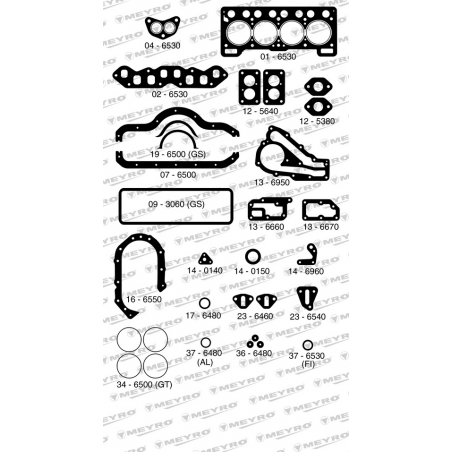 KIT DE JUNTAS DE MOTOR (COMPLETO) MEYRO 05-653 S