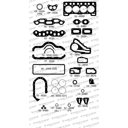KIT DE JUNTAS DE MOTOR (COMPLETO) MEYRO 05-655 NA