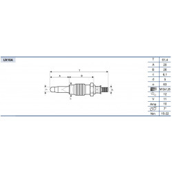 BUJIA DE PRECALENTAMIENTO MAGNETI MARELLI UX18A