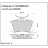 JUEGO DE PASTILLAS DE FRENO BOSCH 0 986 BB0 290