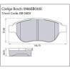 JUEGO DE PASTILLAS DE FRENO BOSCH 0 986 BB0 300