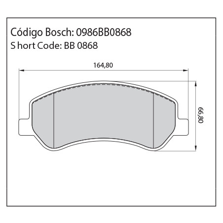 JUEGO DE PASTILLAS DE FRENO BOSCH 0 986 BB0 868