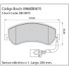 JUEGO DE PASTILLAS DE FRENO BOSCH 0 986 BB0 870