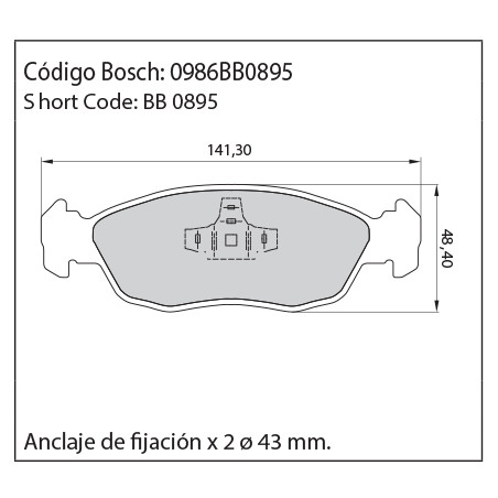 JUEGO DE PASTILLAS DE FRENO BOSCH 0 986 BB0 895