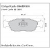 JUEGO DE PASTILLAS DE FRENO BOSCH 0 986 BB0 895