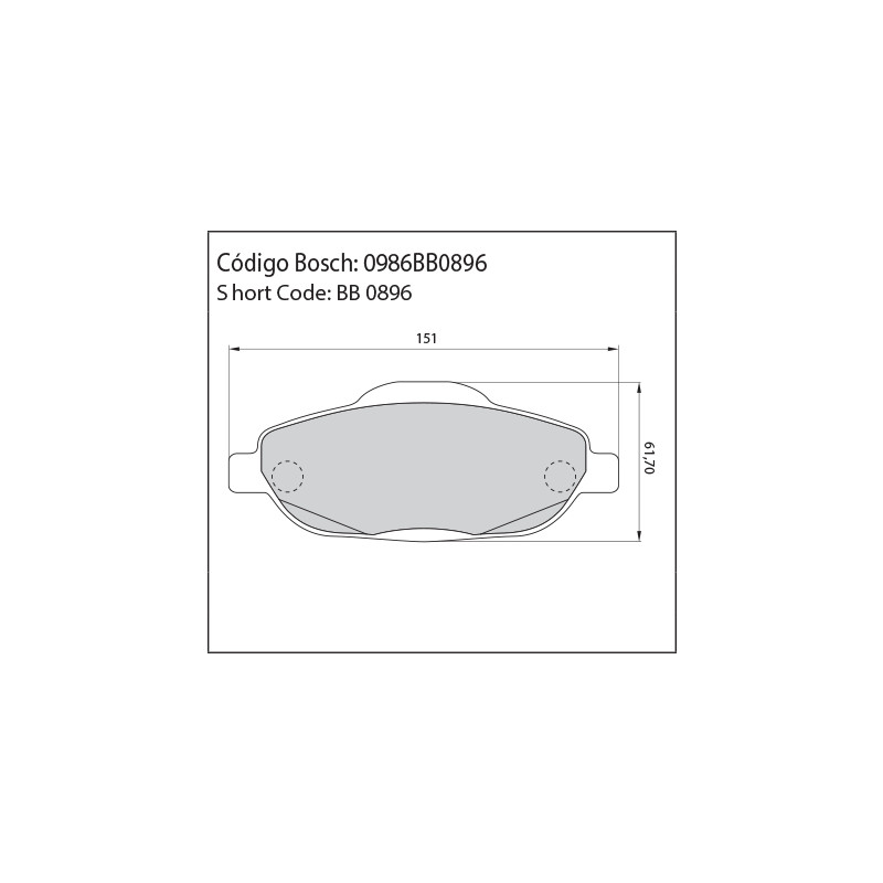 JUEGO DE PASTILLAS DE FRENO BOSCH 0 986 BB0 896