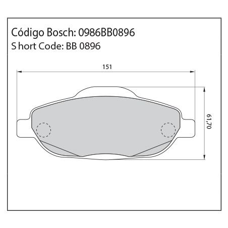 JUEGO DE PASTILLAS DE FRENO BOSCH 0 986 BB0 896
