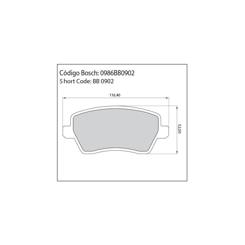 JUEGO DE PASTILLAS DE FRENO BOSCH 0 986 BB0 902