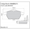 JUEGO DE PASTILLAS DE FRENO BOSCH 0 986 BB0 275