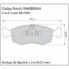 JUEGO DE PASTILLAS DE FRENO BOSCH 0 986 BB0 904