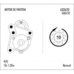 MOTOR DE ARRANQUE VALEO 432622