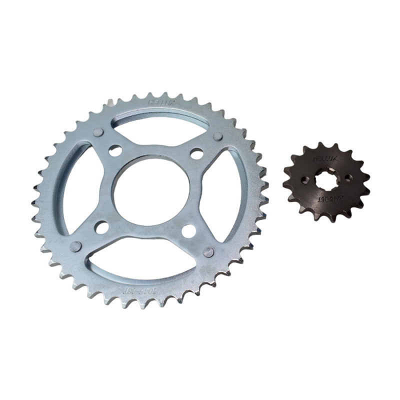 KIT PIÑON Y CORONA PARA MOTOS HELLUX HEHON1643428
