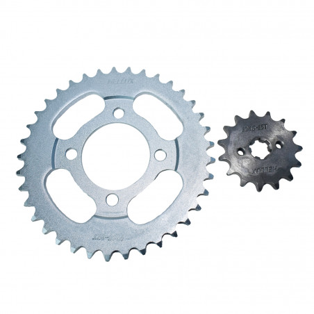 KIT PIÑON Y CORONA PARA MOTOS HELLUX HEHON1537428