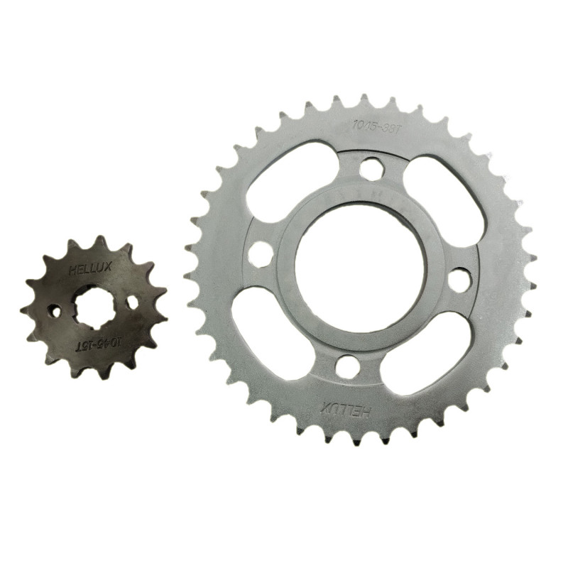 KIT PIÑON Y CORONA PARA MOTOS HELLUX HEZAN1538428