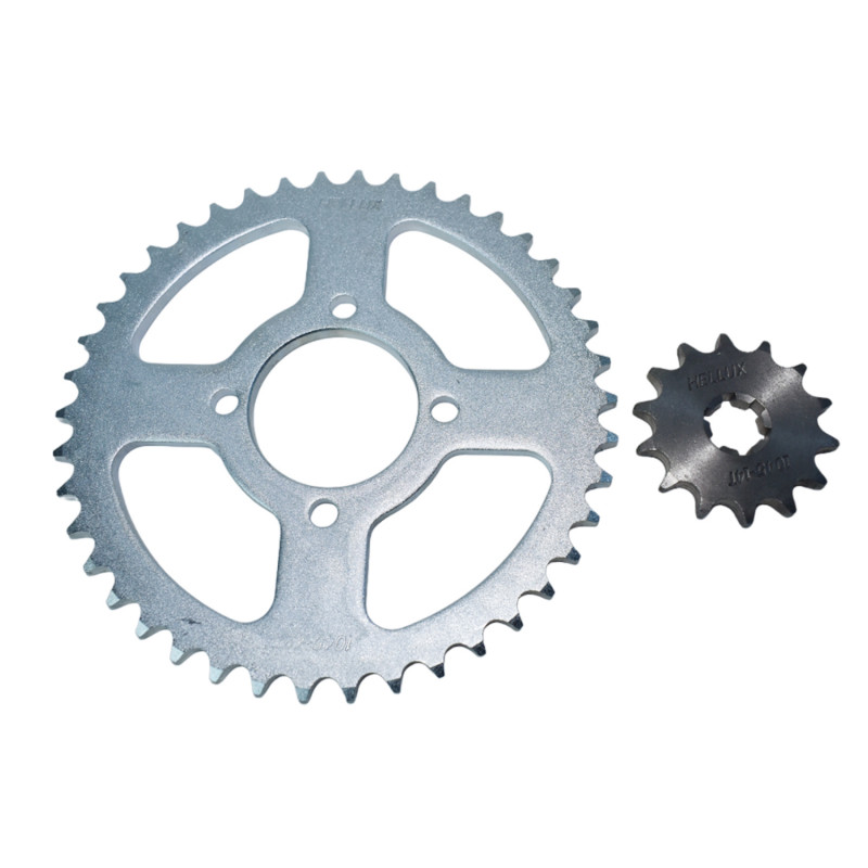 KIT PIÑON Y CORONA PARA MOTOS HELLUX HESUZ1442428AX