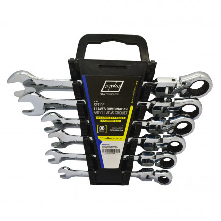 JUEGO DE LLAVES COMBINADAS ARTICULADAS HELLUX HET2712C