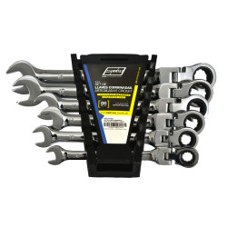 JUEGO DE LLAVES COMBINADAS ARTICULADAS HELLUX HET2712C