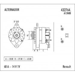 ALTERNADOR VALEO 432764