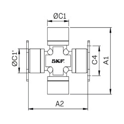 CRUCETA SKF VKUA 4588 B