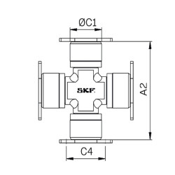 CRUCETA SKF VKUA 4596 B