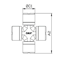 CRUCETA SKF VKUA 4606 A